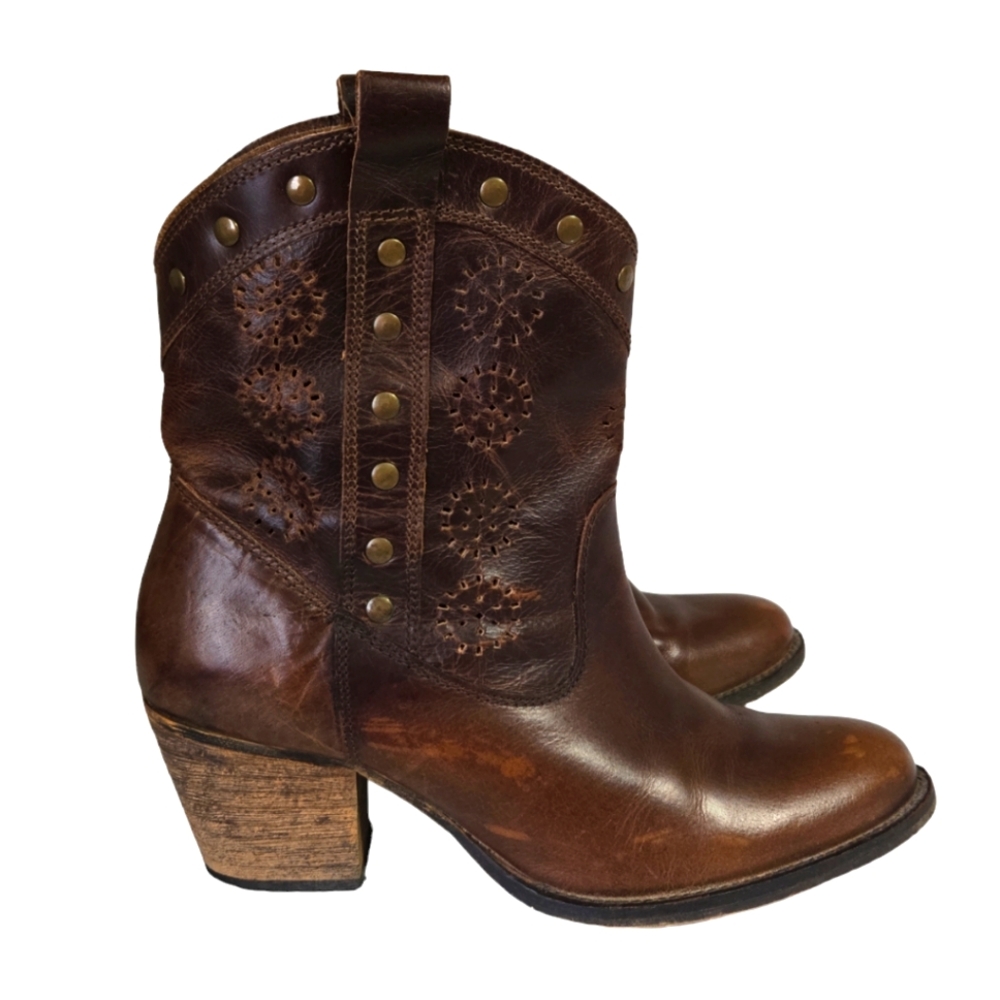 Dingo Western Brown Leather Boots